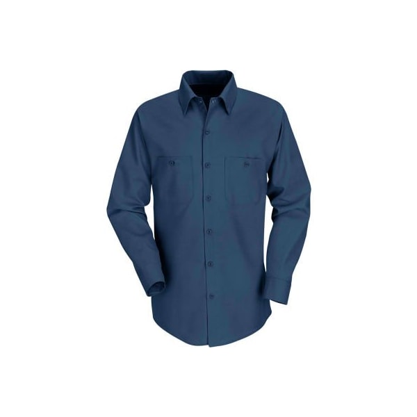 Red Kap Men's Industrial Work Shirt Long Sleeve Navy Regular-S SP14